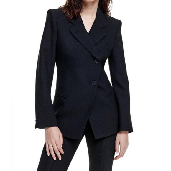 NWT Smythe 20th Anniversary Black Asymmetrical Blazer Jacket - Picture 1 of 6